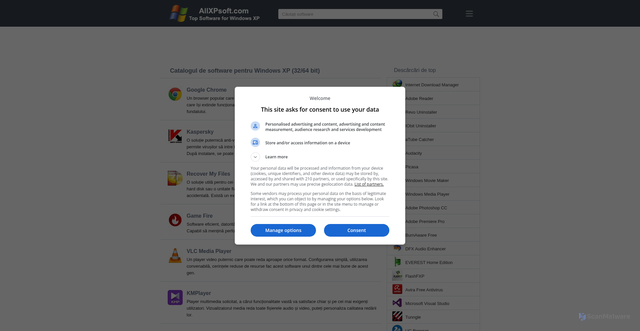 Security scan screenshot of https://ro.allxpsoft.com