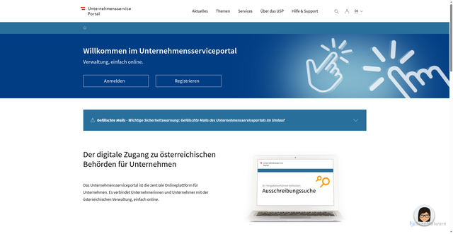 Security scan screenshot of https://usp.gv.at