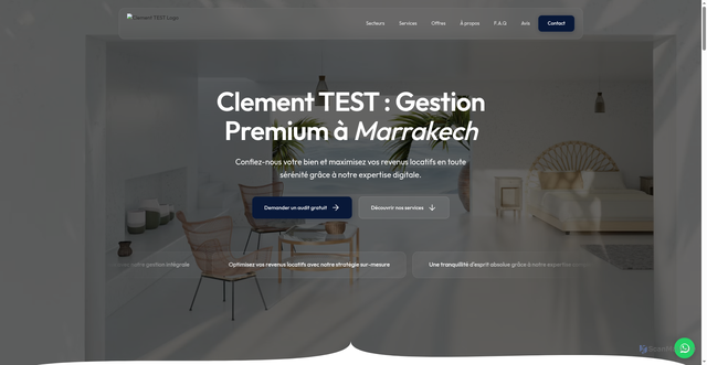 Security scan screenshot of https://clement-test.pages.dev/