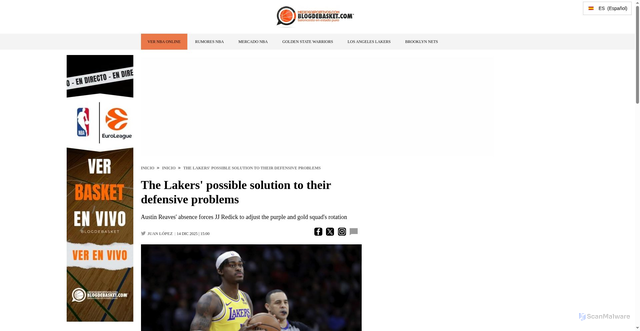 Security scan screenshot of https://www.blogdebasket.com/node/125858