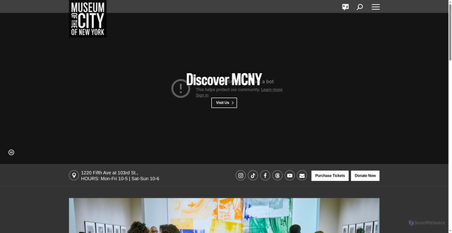 Security scan screenshot of https://www.mcny.org/