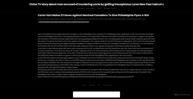 Security scan screenshot of https://macgraypartshugo-ozie4d70li.edgeone.app/1909-carter-hart-makes-23-saves-against-montreal-canadiens-to-give-philadelphia-flyers-a-win.html