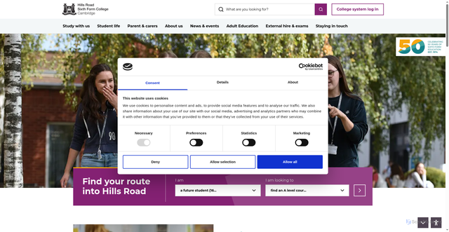 Security scan screenshot of https://www.hillsroad.ac.uk/