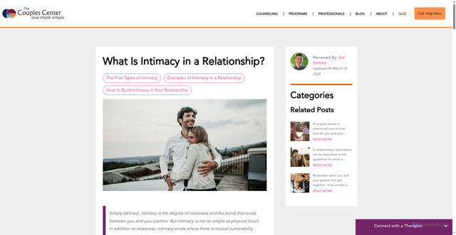 Security scan screenshot of https://thecouplescenter.org/what-is-intimacy-in-a-relationship/