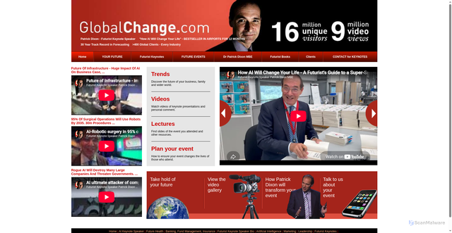 Security scan screenshot of https://globalchange.com