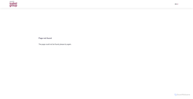 Security scan screenshot of https://auth.isabel.be