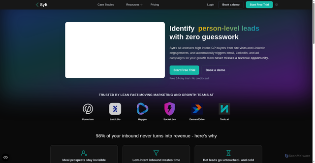 Security scan screenshot of https://syftdata.com