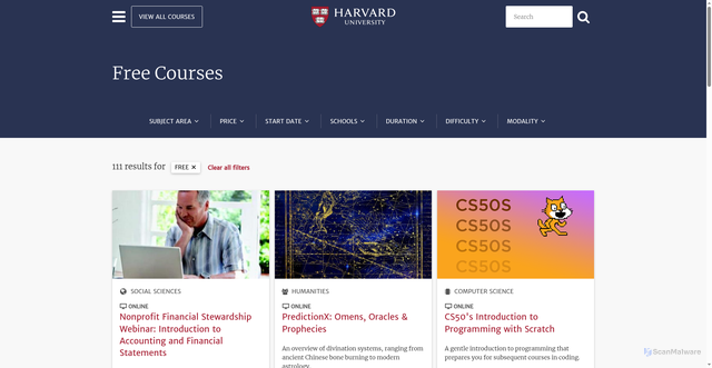 Security scan screenshot of https://pll.harvard.edu/catalog/free