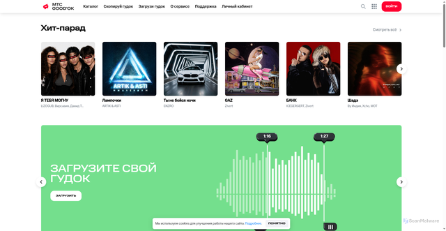 Security scan screenshot of https://goodok.mts.ru