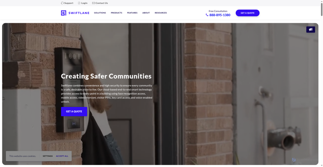 Security scan screenshot of https://swiftlane.com