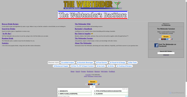 Security scan screenshot of https://www.webtender.com