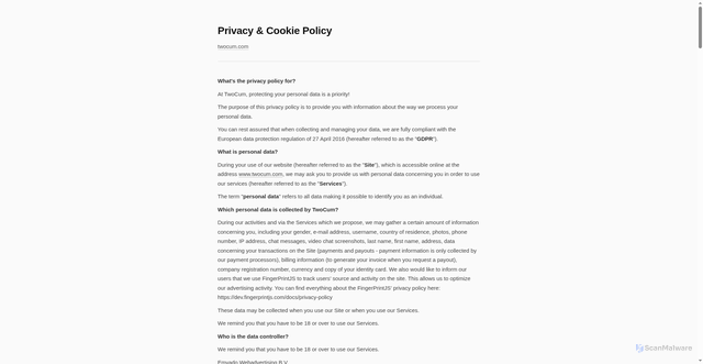 Security scan screenshot of https://www.twocum.com/legal/privacy?trk=12sige5j
