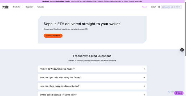 Security scan screenshot of https://metamask-docs-keec0mi8n-consensys-ddffed67.vercel.app/developer-tools/faucet/