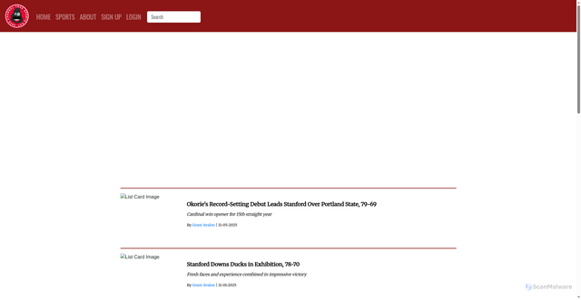 Security scan screenshot of https://www.channeltreesports.com/sport/mens-basketball