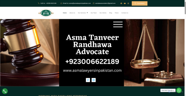 Security scan screenshot of https://asmalawyersinpakistan.com
