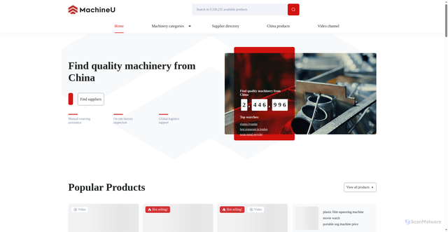 Security scan screenshot of https://www.machineu.com