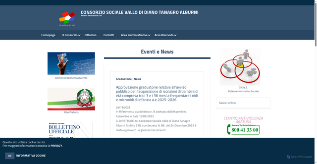 Security scan screenshot of https://www.pianosociales10.it/hh/index.php