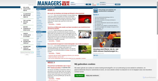 Security scan screenshot of https://managersonline.nl