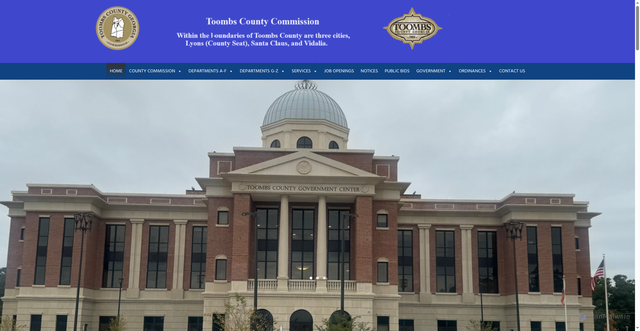 Security scan screenshot of https://toombscountyga.gov/