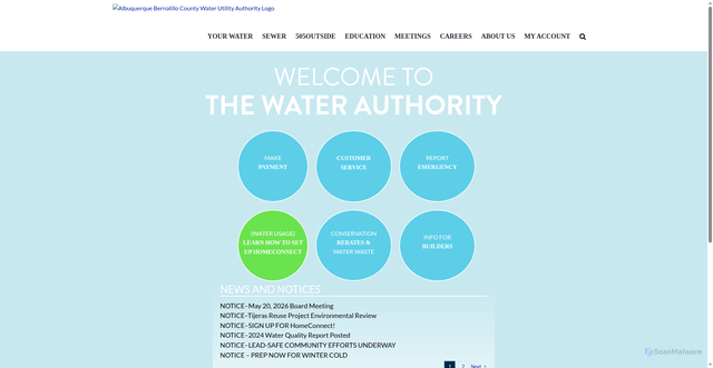 Security scan screenshot of https://www.abcwua.org/