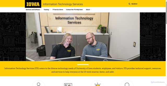 Security scan screenshot of https://its.uiowa.edu
