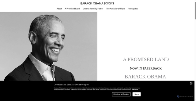 Security scan screenshot of https://barackobamabooks.com/
