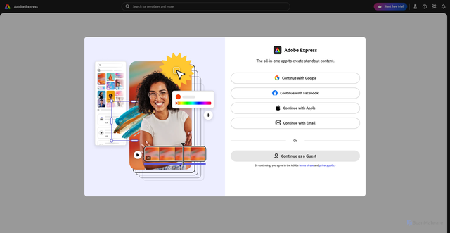 Security scan screenshot of http://new.express.adobe.com/webpage/lcv5FYJUnTKD9