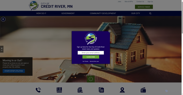 Security scan screenshot of https://www.creditriver-mn.gov/