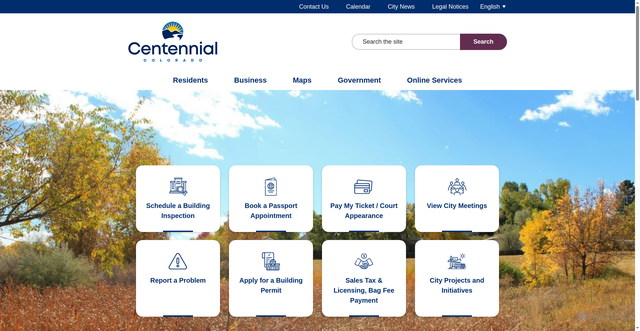 Security scan screenshot of https://www.centennialco.gov/
