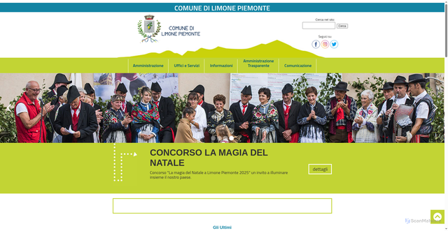 Security scan screenshot of https://www.comunelimonepiemonte.it/