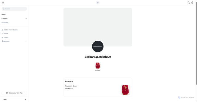 Security scan screenshot of http://barbaraaasiedu29.com/