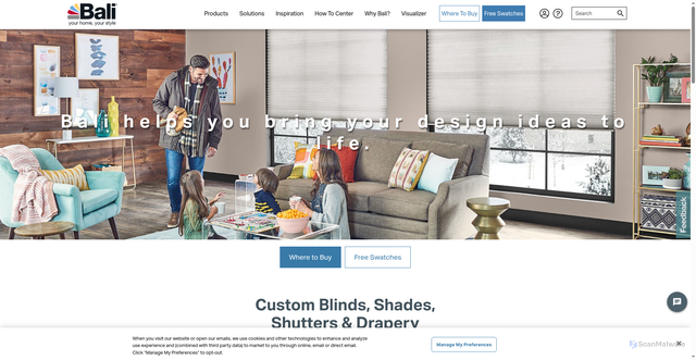 Security scan screenshot of https://www.baliblinds.com/