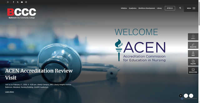 Security scan screenshot of https://www.bccc.edu/