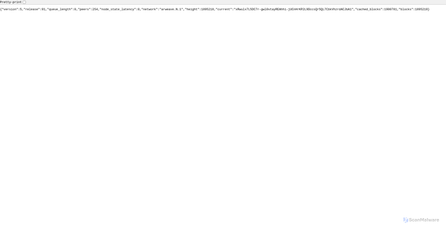 Security scan screenshot of https://arweave.net