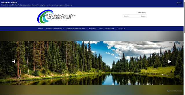 Security scan screenshot of https://www.nwashingtonwaterco.gov/