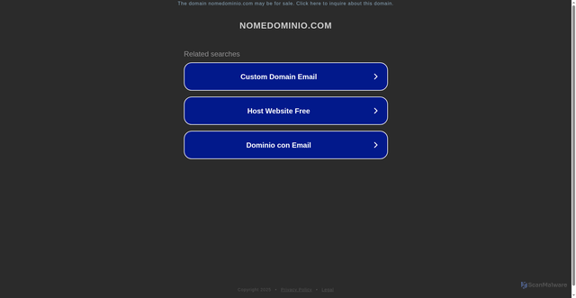 Security scan screenshot of https://www.nomedominio.com/
