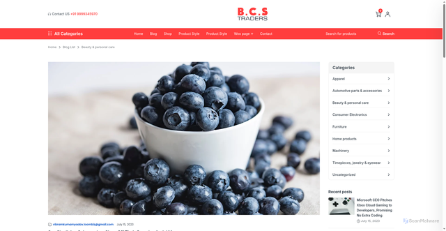 Security scan screenshot of https://bcs.bpsservice.in/category/beauty-personal-care/