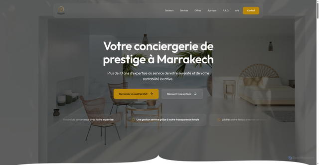 Security scan screenshot of http://conciergeriehostfamily.com/