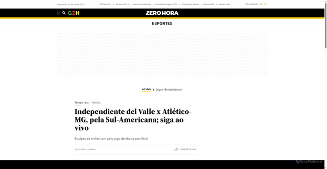 Security scan screenshot of https://gauchazh.clicrbs.com.br/esportes/noticia/2025/10/independiente-del-valle-x-atletico-mg-pela-sul-americana-siga-ao-vivo-cmgzlnr9i00bq014t2q1i9p1s.html