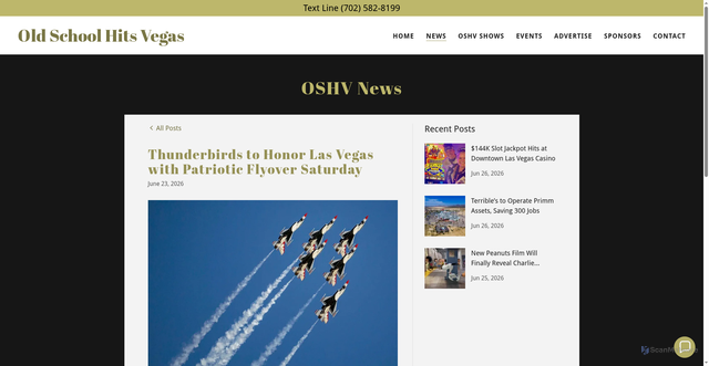 Security scan screenshot of https://oldschoolhitsvegas.com/news-1/f/thunderbirds-to-honor-las-vegas-with-patriotic-flyover-saturday