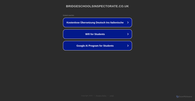 Security scan screenshot of http://www.bridgeschoolsinspectorate.co.uk/