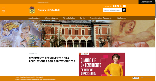 Security scan screenshot of https://www.comune.celladati.cr.it/