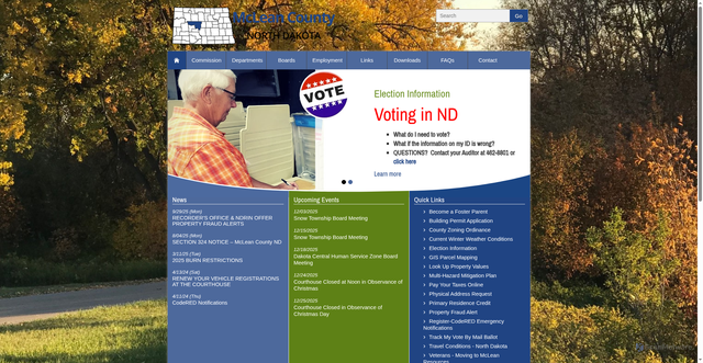 Security scan screenshot of https://mcleancountynd.gov/
