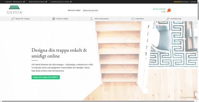 Security scan screenshot of https://stepsta.se