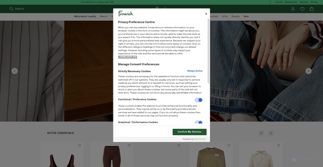 Security scan screenshot of https://fenwick.co.uk