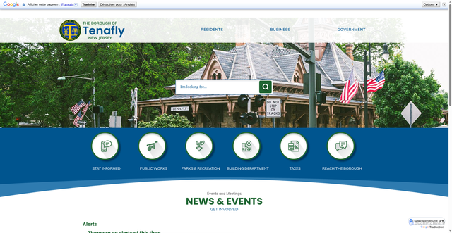 Security scan screenshot of https://www.tenaflynj.gov/