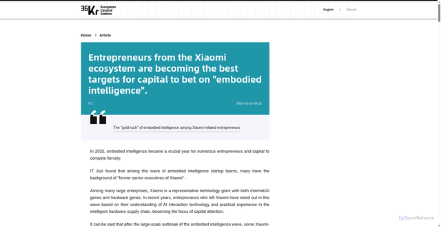 Security scan screenshot of https://eu.36kr.com/en/p/3510186492730246