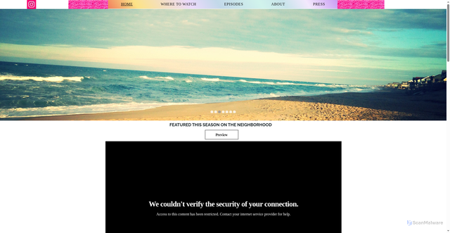Security scan screenshot of https://www.theneighborhoodtv.com/