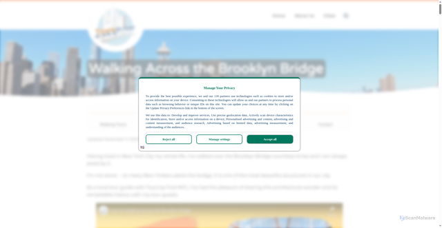 Security scan screenshot of https://freetoursbyfoot.com/walking-the-brooklyn-bridge/
