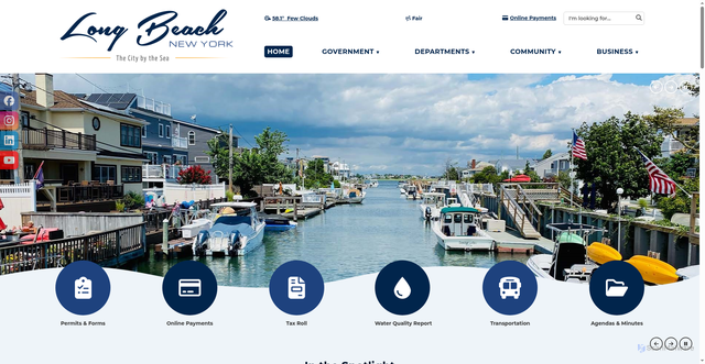 Security scan screenshot of https://www.longbeachny.gov/